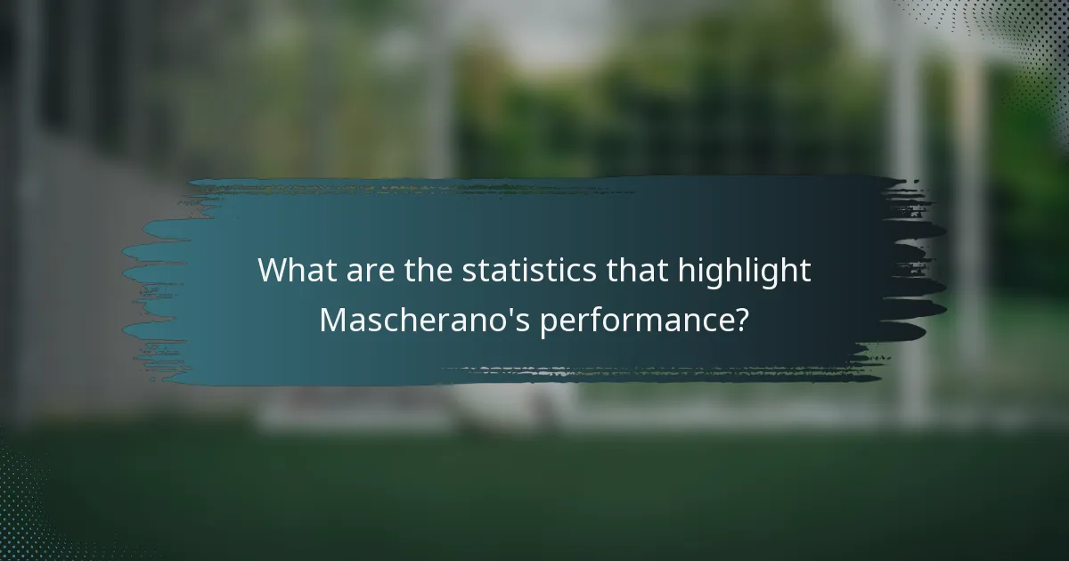 What are the statistics that highlight Mascherano's performance?